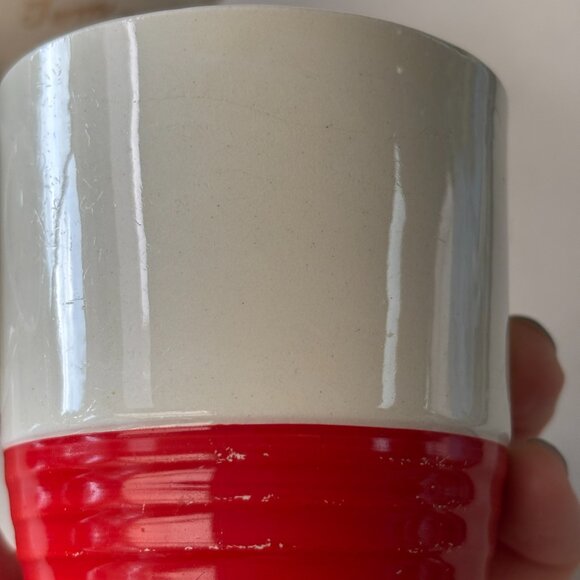 Set of 3 Vintage Red + Gold Punch Mugs - Picture 8 of 8